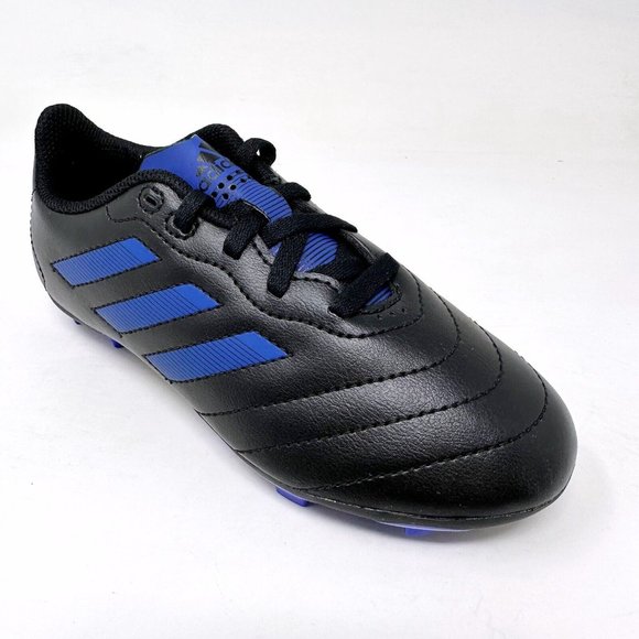 Adidas Goletto VIII FG J Black Blue Kids Youth Size 1 Soccer Cleats GX6906 - Picture 2 of 6